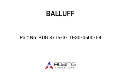 BDG 8715-3-10-30-0600-54									