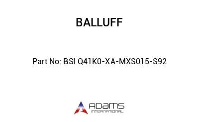 BSI Q41K0-XA-MXS015-S92									
